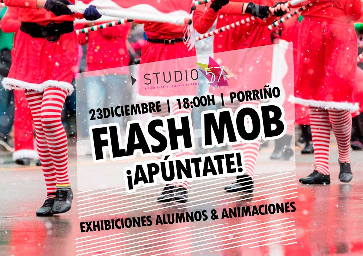 Flashmob Navideño. Exhibición de baile Studio 57
