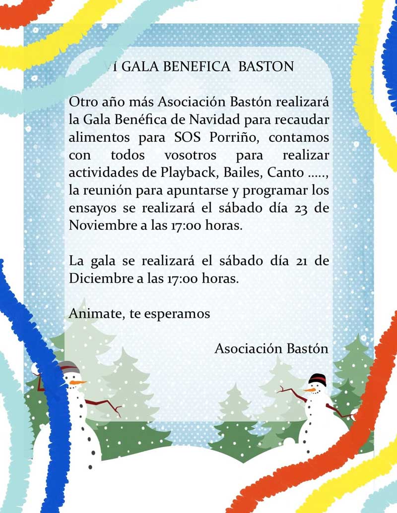 Gala Benéfica de Navidad da Asociación Bastón 2019