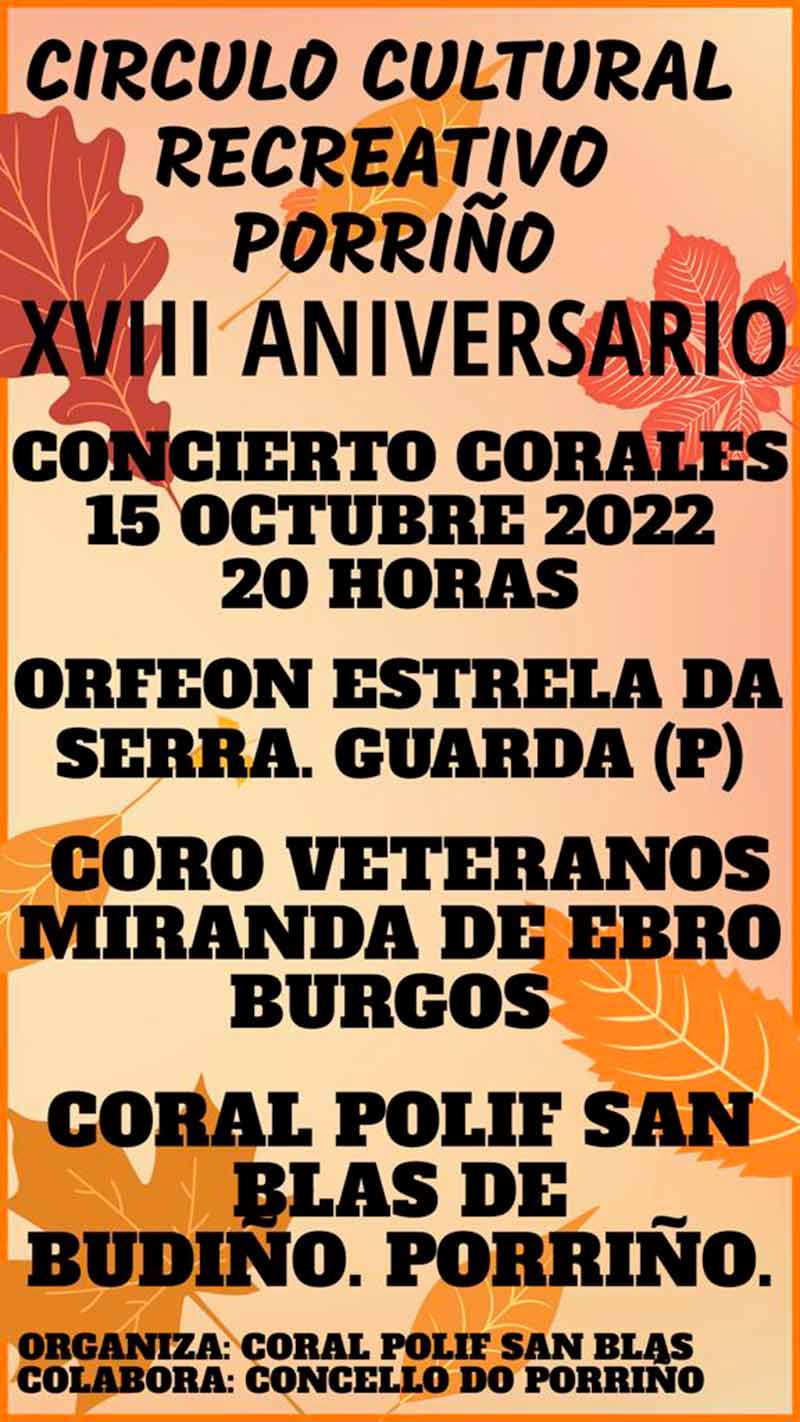 XVIII Aniversario Concerto de Corais